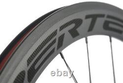 UCI Approved 50mm Carbon Wheels Road Bike Front+Rear Carbon Wheelset 700C Wheels