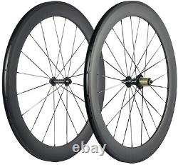 UCI Approved 60mm Carbon Wheels Road Bike 25mm U Shape Clincher Race Wheelset UD