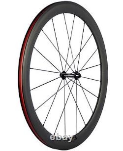 UCI Approved 700C 50mm Carbon Wheels Road Bike Carbon Wheelset 23mm Clincher Mat