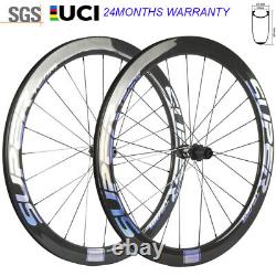 UCI Carbon Cyclocross Wheelset 50mm Clincher Road Disc Brake Wheelset THRU AXLE