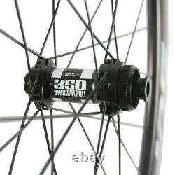 UCI Carbon Cyclocross Wheelset 50mm Clincher Road Disc Brake Wheelset THRU AXLE