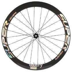 UCI Carbon Cyclocross Wheelset 50mm Clincher Road Disc Brake Wheelset THRU AXLE