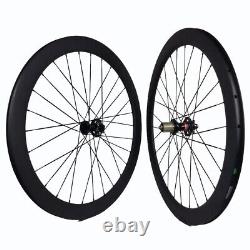 UD Carbon Cyclo Cross Road Bike Wheels Disc Brake 25mm Width 50mm Depth Clincher