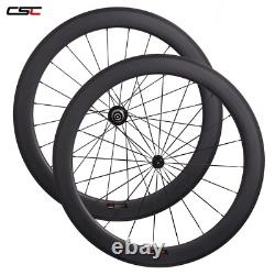 U Shape Carbon Wheels Road Bike Bicycle Wheelset Tubular R13 Ceramic Hub 60mm