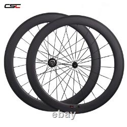U Shape Carbon Wheels Road Bike Bicycle Wheelset Tubular R13 Ceramic Hub 60mm