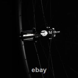 Ultralight 1314g Road Disc Carbon Wheelset 40 45 50 65mm Ratchet For Racing Bike
