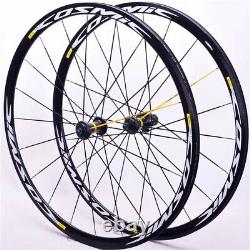 Ultralight 700C Road Bicycle Aluminum Wheelset with V Brake Carbon Fiber Hub