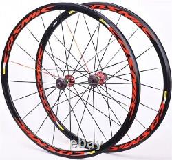 Ultralight 700C Road Bicycle Aluminum Wheelset with V Brake Carbon Fiber Hub