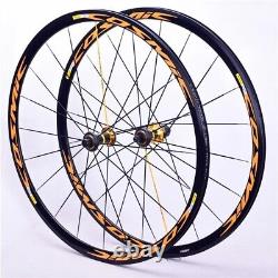 Ultralight 700C Road Bicycle Aluminum Wheelset with V Brake Carbon Fiber Hub