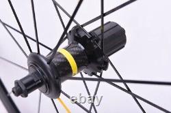 Ultralight 700C Road Bicycle Aluminum Wheelset with V Brake Carbon Fiber Hub