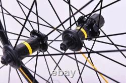 Ultralight 700C Road Bicycle Aluminum Wheelset with V Brake Carbon Fiber Hub