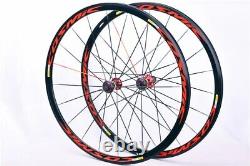 Ultralight 700C Road Bike Aluminum Alloy Wheelset with Carbon Fiber Bearing Hub