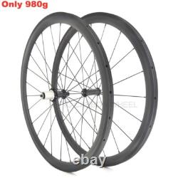 Ultralight 700c Carbon Road Bike Wheelset Tubular Basalt Brake Powerway R36 Hub