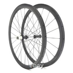 Ultralight 700c Carbon Road Bike Wheelset Tubular Basalt Brake Powerway R36 Hub