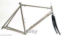 Unbranded 57cm titanium frame carbon fork English bottom bracket road bike
