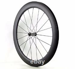 Urltra-Light Road Bike Carbon Wheels 700C 23mm Width 60mm Depth Clincher/Tubular