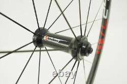 Vision TC24 700c Tubular Rim Brake Carbon Fiber Road Bike Wheelset HG with Tires
