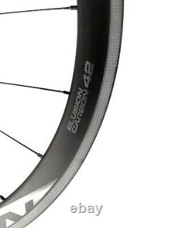 Vittoria Elusion Carbon C42 bicycle Road Bike WheelSet 700C Tubeless Compatible