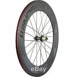 WINDBREAK Road Bike Wheels Clincher R13 88mm Bicycle Carbon Wheelset 3k Matte