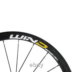 WINDBREAK Tubeless Carbon Wheelset 40mm U Shape Road Bicycle Wheels UD Matte