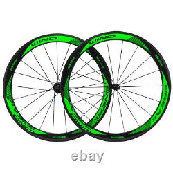 Windbreak Carbon Wheelset 700C 50mm Road Bike Carbon Wheels Rim Brake Race Cycle