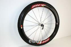 ZIPP 404 CARBON FRONT WHEEL 700c AERO ROAD RACING BIKE TUBULAR 58mm