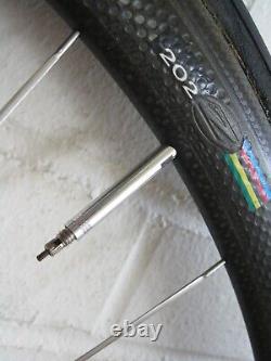 Zipp 202 Carbon Road Bike Wheelset, Rim Brake, Tubular withtires ex condition