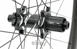 Zipp 202 Firecrest 11s Carbon Tubeless Road Bike Wheelset 700c Disc Shimano T/A