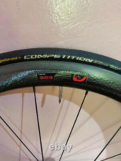 Zipp firecrest 404/303 carbon road bike rim wheelset in mint condition