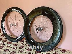 Zipp speed weaponry carbon road bike wheelset in mint condition