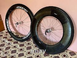 Zipp speed weaponry carbon road bike wheelset in mint condition