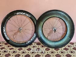 Zipp speed weaponry carbon road bike wheelset in mint condition