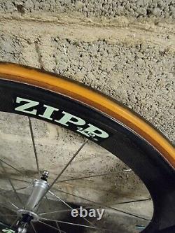 Zipp tubular track wheels front road carbon wheelset